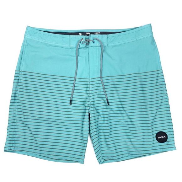 RVCA Curren Caples Signature 90s Trunk 8 Inch Board Shorts in Teal Blue Men's 38 - Picture 1 of 7
